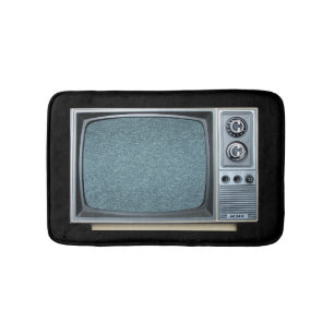 Bärbar tv med statisk bild på Skärm Badrumsmatta