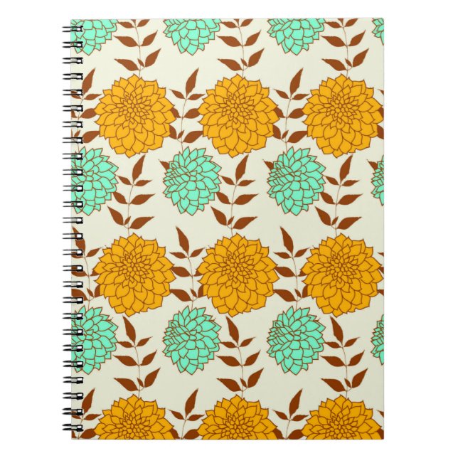 Bärbar vår-Blommigt Bouquet Spiral Anteckningsbok (Framsidan)