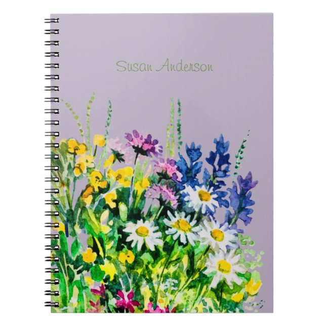 Bärbar vild sommarblommor anteckningsbok (Framsidan)