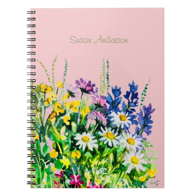 Bärbar vild sommarblommor anteckningsbok (Framsidan)