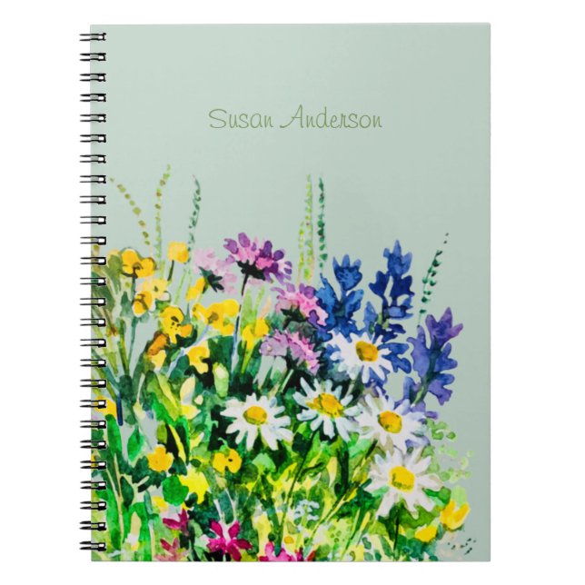 Bärbar vild sommarblommor anteckningsbok (Framsidan)