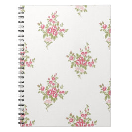 Bärbar vintage Flower Mönster Anteckningsbok Med Spiral