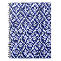 Bärbar vintage för Royalet Blue Damask