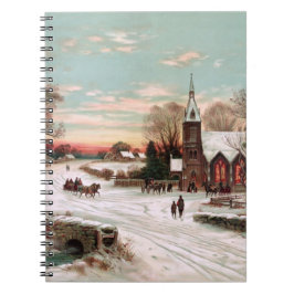 Bärbar Vintage jul-Kväll Anteckningsbok