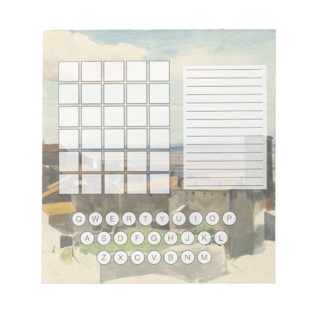 Bärbar Wordle Scratch Pad-dator - Tivoli Anteckningsblock (Framsida)