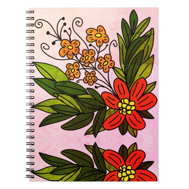 Bärbara blommor anteckningsbok (Framsidan)