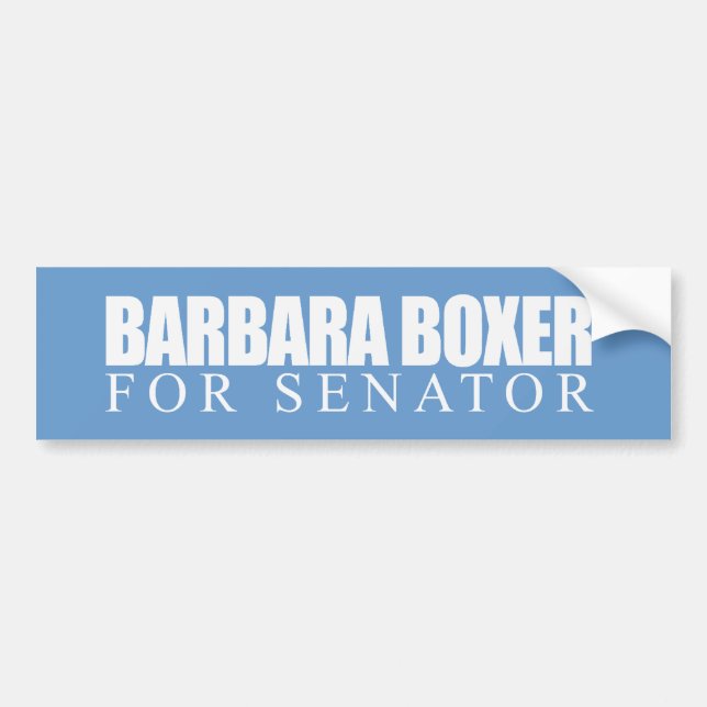Barbara Boxer för senator 2010 Bildekal (Framsidan)