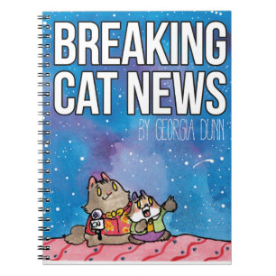 Bärbara Cat News Söndag Art-datorer Anteckningsbok