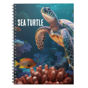 Bärbara datorer för Sea Turtle Spiral Anteckningsbok