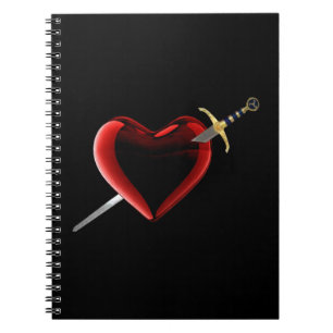 Bärbara datorer i Heart och Dagger Spiral Anteckningsbok Med Spiral
