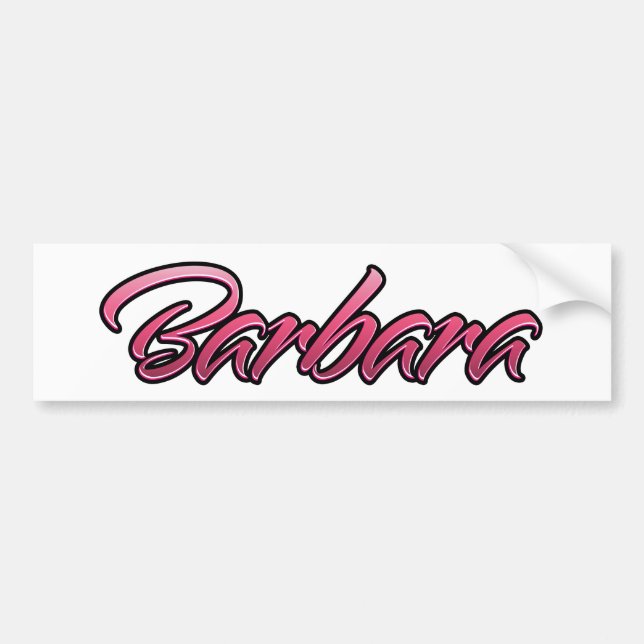 Barbara faded rosa Aufkleber Sticker Bildekal (Framsidan)