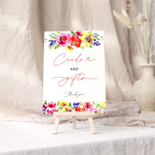 Bärbara färgkort och Blommigtar Poster