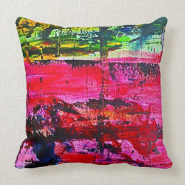 Bärbara färgstarka abstrakter i modern contemporar kudde