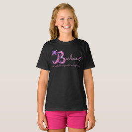 Barbara Flickor namn & mening B monogramskjorta T-shirt