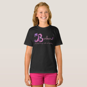 Barbara Flickor namn & mening B monogramskjorta T-shirt