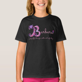 Barbara Flickor namn & mening B monogramskjorta T-shirt