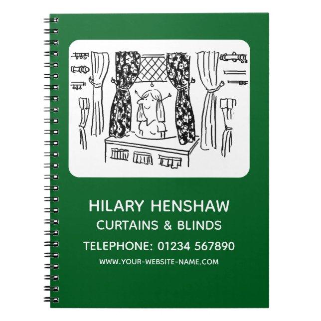 Bärbara gardiner och Blinder Anteckningsbok (Framsidan)