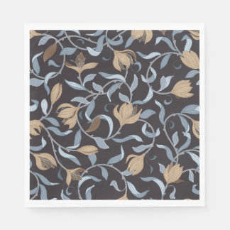 Bärbara gyllene Blommigtar och hantverk Pappersservett