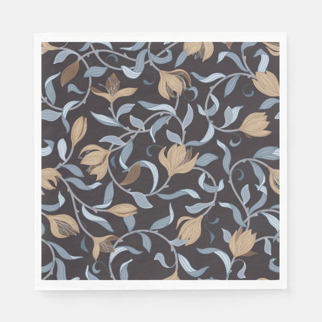 Bärbara gyllene Blommigtar och hantverk Pappersservett (Framsidan)