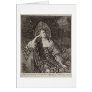 Barbara hertiginna av Cleaveland (1641-1709) som Hälsningskort