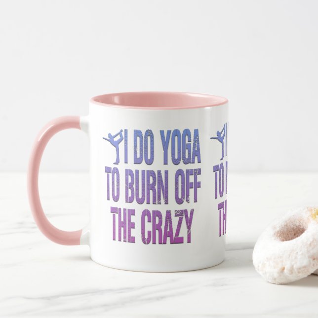 Bärbara, jag gör Yoga  Mugg (Med munk)