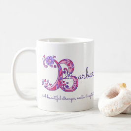 Barbara känd menande dekorativ B monogrammugg Kaffemugg