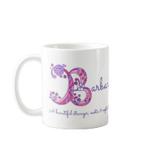 Barbara känd menande dekorativ B monogrammugg