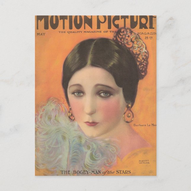 Barbara La Marr 1924-filmtidning Vykort (Framsida)