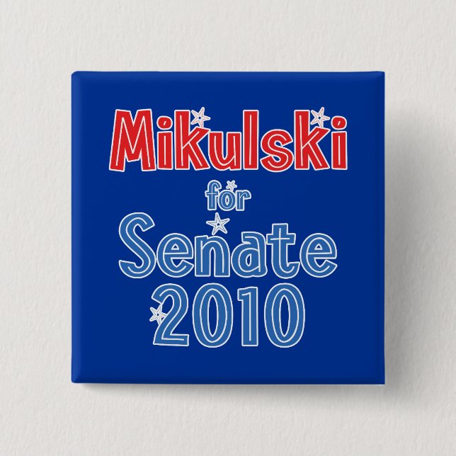 Barbara Mikulski för den senatstjärnadesignen 2010 Knapp (Framsida)