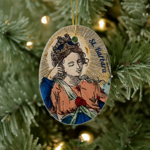 Barbara of Nicomedia (M 007) Julgransprydnad Keramik