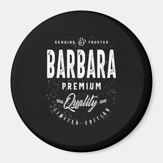Barbara Personlig Namn Birthday Gift Magnet (Framsidan)