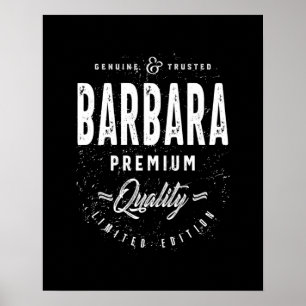 Barbara Personlig Namn Birthday Gift Poster
