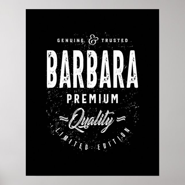 Barbara Personlig Namn Birthday Gift Poster (Framsidan)