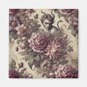 Bärbara plommon - design för den gotiska Blommigte Magnet