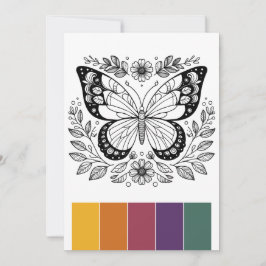 Bärbara smörflygsfärgskort Art-terapi Inbjudningar