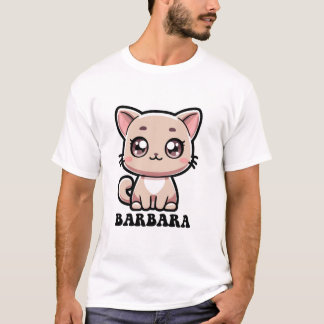 Barbara Söt Kattunge Katt Design T Shirt