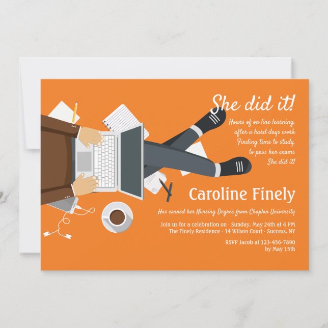 Bärbara studier i Studenten-inbjudan Inbjudningar (Framsida)