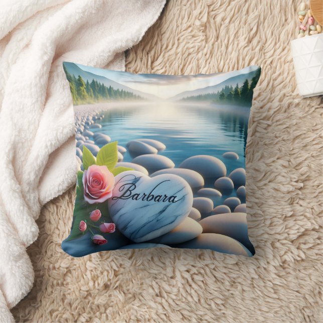 Barbara's River Heart Kudde (Filt)