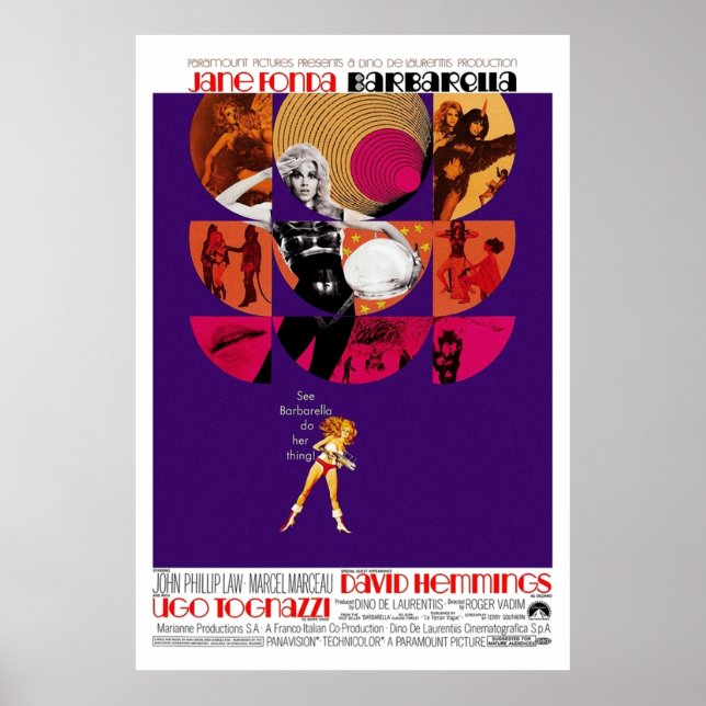 Barbarella 1968 poster (Framsidan)