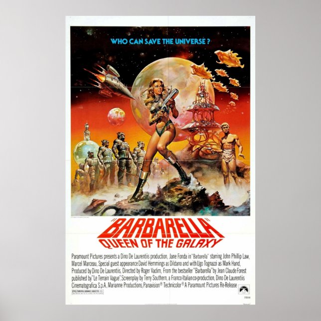 Barbarelladrottningen av Galaxy 1968 som kan Poster (Framsidan)