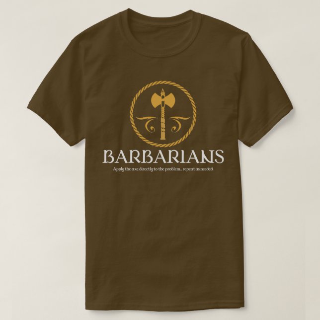 Barbarian Barbarians Tabletop RPG Addict T Shirt (Design framsida)