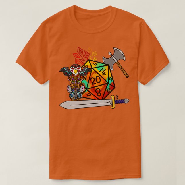 Barbarian D20 T Shirt (Design framsida)