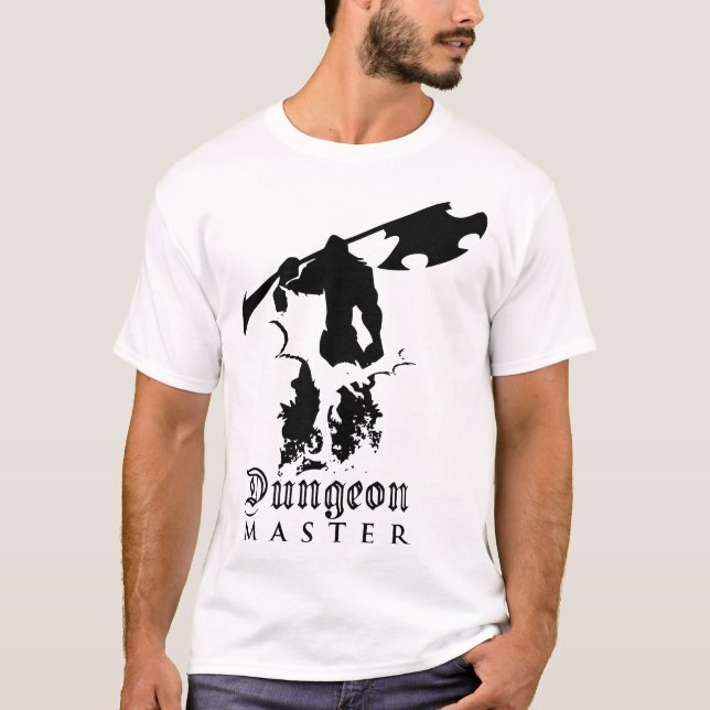 Barbarian & Dragon Dungeon Master T Shirt (Framsida)