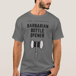 Barbarian Flaska Open er Black Text Classic TShirt T Shirt