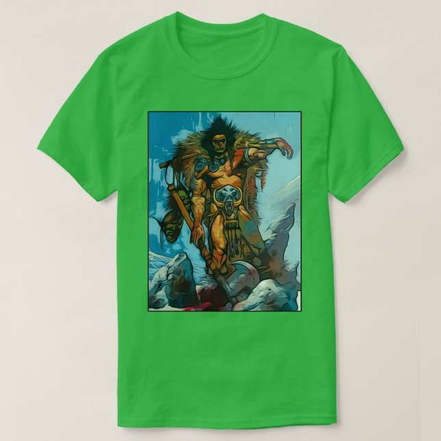 Barbarian Gud T Shirt (Design framsida)