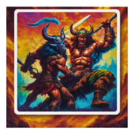 Barbarian Kung Fight Fototryck