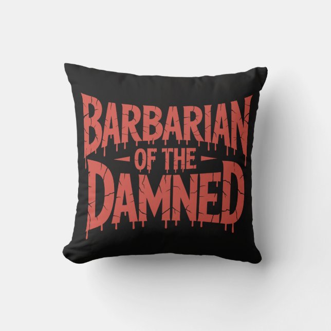 Barbarian of the Damned Gothic Horror Kudde (Framsida)
