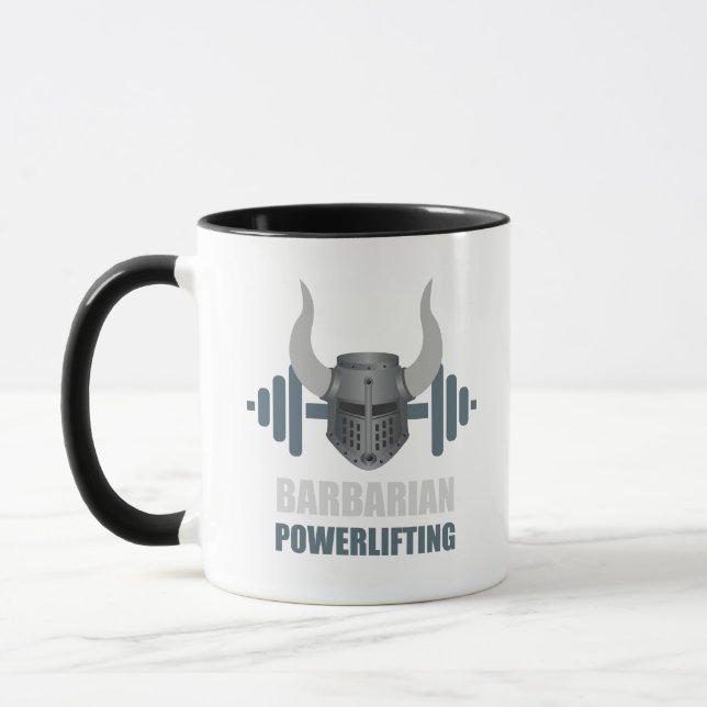 Barbarian Warrior Powerlifting Workout Mugg (Vänster)