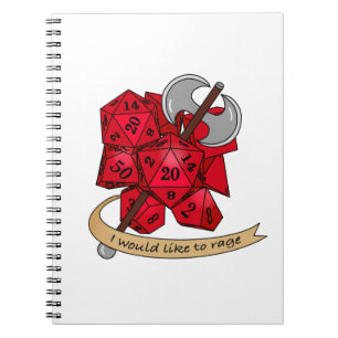 Barbarisk Dice Design Anteckningsbok