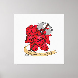 Barbarisk Dice Design Canvastryck